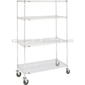 Chrome plated metal NSF good quality wire mesh shelving for storage