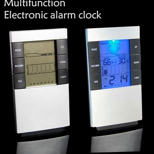 Nhiệt Kế Đo Độ Ẩm Điện Tử Kỹ Thuật Số LCD Đèn Nền Nhiệt Độ Độ Ẩm Meter Trạm Thời Tiết Trong Nhà Ngoài Trời Đồng Hồ - Product Image 6