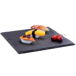 Ensemble d'assiettes et de plats traiteur, Set de table en ardoise, assiettes grises décoration de mariage japonais, nouveauté 2020 - Product Image 3