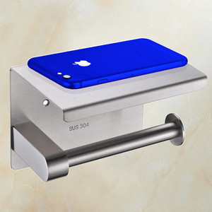 Montaggio a parete <span class=keywords><strong>adesivo</strong></span> di carta con Mensola di Immagazzinaggio Del Telefono Mobile SUS 304 In Acciaio Inox <span class=keywords><strong>Bagno</strong></span> di carta supporto del tessuto - Product Image 2