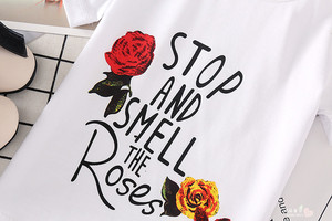 Турецкая детская одежда с модной вышивкой, футболка с короткими рукавами, джинсовая юбка, костюм - Product Image 6