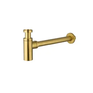 Geborsteld Goud Kleur Basin Pop Up Drain Drain Val