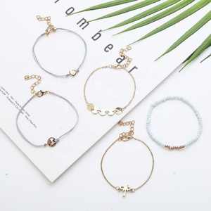 Personalizado de perla Corazón de <span class=keywords><strong>palma</strong></span> de coco cinco piezas pulseras - Product Image 3