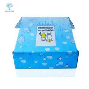 Set Kain Mainan Shower Tas Kertas Anak Laki-laki Perempuan Kotak Hadiah Produk Perawatan Bayi Biru