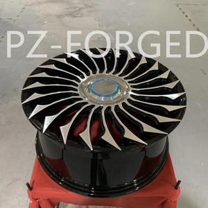 Pengzhen caliente brillo negro con cara de la máquina 5x120 20 21 22 pulgadas ruedas forjadas llantas para <span class=keywords><strong>land</strong></span> <span class=keywords><strong>rover</strong></span> Range <span class=keywords><strong>Rover</strong></span> - Product Image 4