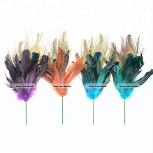 Christmas decorative peacock feathers Pics floral Sprays for weddings, centerpieces, and more - Product Image 3