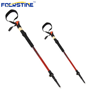 63-135 cm New Outdoor Regolabile Mountain Bike In Alluminio Da Trekking Bastoni Sistema Anti-shock Rosso Trekking Pole - Product Image 5