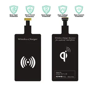 Receptor de carregador sem fio android qi, carregador micro usb universal para smartphones sony