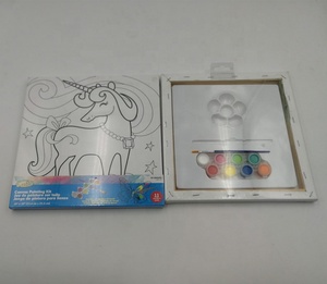 15*15Cm Bán Buôn Động Vật Dễ Thương In Handmade Cartoon Acrylic Kids <span class=keywords><strong>Canvas</strong></span> Bộ Tranh - Product Image 4