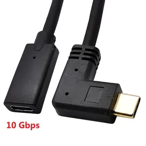 Altın kaplama USB tip-c uzatma kablosu erkek kadın USB C genişletici kablosu USB 3.1 tip C hızlı şarj ve veri senkronizasyonu için uyumlu