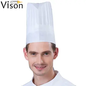 Custom schort katoen Koken Cap gedrukt chef hoeden soorten chef hoeden wit chefs hoed