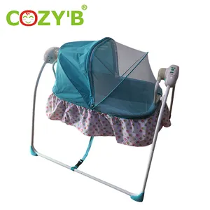Детская Вибрация спальная кровать качалка детская люлька ребенок с сетка от комаров для детской кроватки
