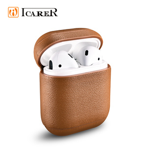 Mejor venta de Napa cuero genuino auricular inalámbrico caso de la cubierta protectora para Airpod para iPhone auriculares - Product Image 1