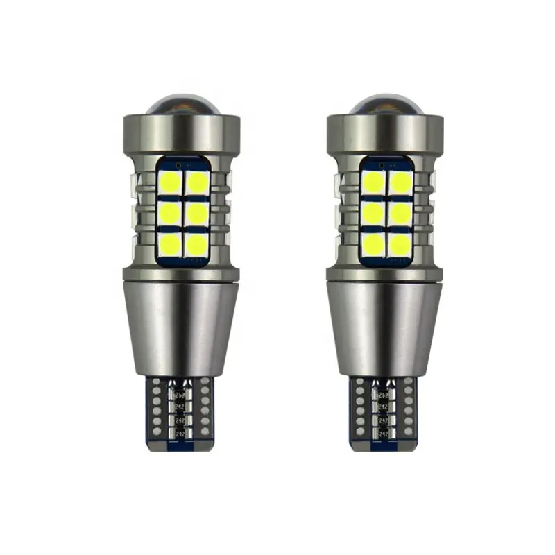 T15 W16W Led Bulb HD عدسة 3030 رقاقة 27smd السوبر مشرق في Canbus سيارة عكس أضواء الذيل مصباح مكبح لا خطأ السيارات بدوره مصباح إشارة