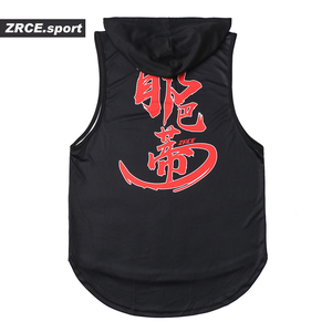 Commercio all'ingrosso della fabbrica di sport estivi all'aperto gilet da <span class=keywords><strong>uomo</strong></span> con cappello Logo personalizzato corsa palestra allenamento canotta da <span class=keywords><strong>uomo</strong></span>