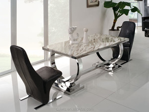 Moderne meubles de maison 6 siège rectangle marbre meilleurs designs <span class=keywords><strong>table</strong></span> à manger - Product Image 3