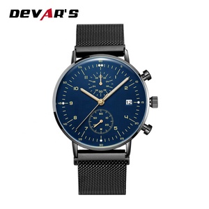 Đồng Hồ Nam Hay Nam Chất Lượng Cao Đồng Hồ Dây Da Và Thép Không Gỉ Chống Nước 3atm - Product Image 4