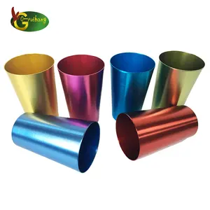 Aluminum Tumbler Reusable 16 OZ Drinking Cups - Bright Anodized
