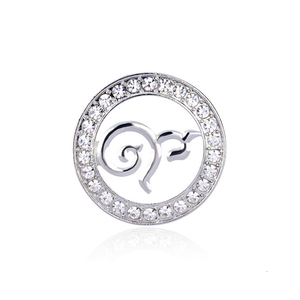 Cercle Forme Argent/Or Effacer Strass Broches Cristal No <span class=keywords><strong>9</strong></span> Thaïlande King Memorial Broche Pins - Product Image 1
