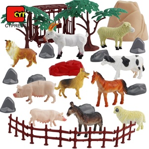 Cheap ShanTou Realistic <strong>Farm</strong> Plastic Animal Model Toy <strong>Set</strong> With Mat - Product Image 1