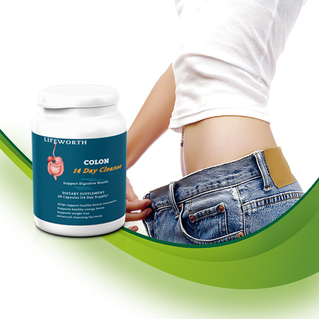 Lifeworth perda de peso erva magro extrato Fast-Acting Colon Cleanse desintoxicação do fígado limpar cápsulas duras