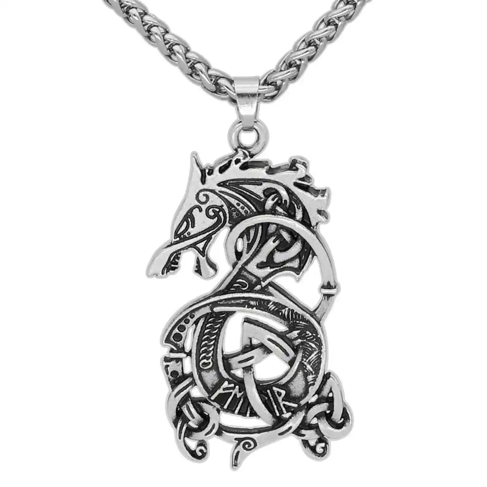 DY001 Nordic mythologie Dragon Retro drachen halskette männlichen wachstum pullover kette männer und frauen zubehör handel assurance