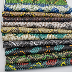 Sentetik yılan cilt deri su geçirmez PU kumaş çantalar eldiven giysiler kanepeler mobilya elastik özellikler üretilen rulo şekli - Product Image 2