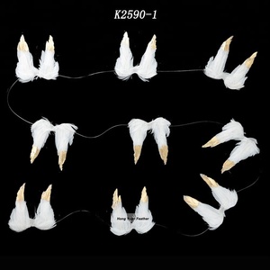 Petit Bébé Plume Ailes <span class=keywords><strong>D</strong></span>'ange Suspendus <span class=keywords><strong>Ornement</strong></span> Pour Le Mariage De Noël Costume Dance Party Cosplay Spectacle <span class=keywords><strong>D</strong></span>écor - Product Image 1