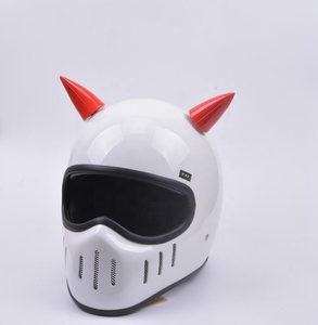 Autocollant de corne en caoutchouc coloré de haute qualité CXMOTO pour casque <span class=keywords><strong>demi</strong></span>-face ABS pour moto - Product Image 5
