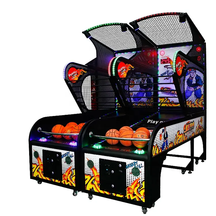 मनोरंजन के लिए डीलक्स बास्केटबॉल खेल मशीन आर्केड खेल मशीन