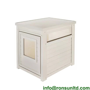 Vielseitige Großhandel Katzen Katzen toilette Gehäuse versteckte Katze Waschraum Holz Beistell tisch - Product Image 5
