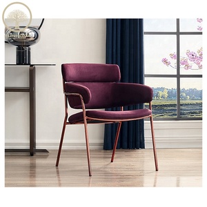 Cadre En Or Rose Velours Chaise <span class=keywords><strong>De</strong></span> Meubles <span class=keywords><strong>De</strong></span> Restaurant Chaise <span class=keywords><strong>De</strong></span> Style Français - Product Image 3