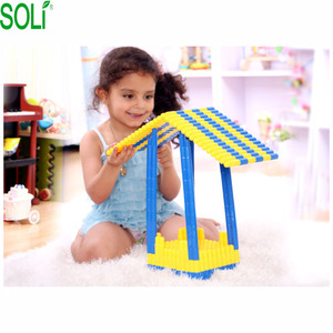 บล็อกกระสุนพลาสติกสะกดแทรกปริศนาของเล่นเด็กบล็อกอาคาร - Product Image 6