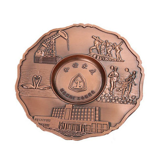 antiquate brass embossed logo metal award plate, zinc alloy