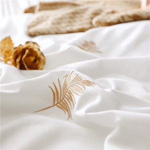 Set <span class=keywords><strong>di</strong></span> Biancheria da Letto in <span class=keywords><strong>Raso</strong></span> 100% <span class=keywords><strong>Cotone</strong></span>, <span class=keywords><strong>Copripiumino</strong></span> Bianco all'Ingrosso - Product Image 2