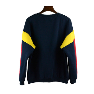 Para Hombre de lana de cuello redondo contraste del Color de la raya de la manga de empalme <span class=keywords><strong>Pullover</strong></span> - Product Image 3