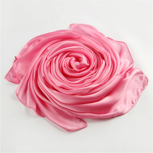 Productos calientes <span class=keywords><strong>Mercado</strong></span> francés Superventas Bufanda chal de seda púrpura brillante Color liso Nuevo Material de seda Bufanda de satén al por mayor - Product Image 5