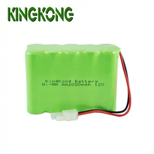 휴대용 장치 12V NI-MH AA 2000mah 충전식 nimh 배터리 팩