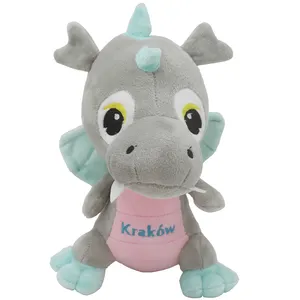 Nette Cartoon OEM LOGO Kuscheltier Dinosaurier Spielzeug Günstige Soft Toys Plüsch Drachen Maskottchen Dinosaurier