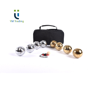 Ensemble <span class=keywords><strong>de</strong></span> <span class=keywords><strong>boules</strong></span> <span class=keywords><strong>de</strong></span> pétanque YUMING Deluxe Or et Argent avec lignes gravées, <span class=keywords><strong>boules</strong></span> personnalisées en acier/métal écologiques <span class=keywords><strong>de</strong></span> 7,2 cm pour usage extérieur - Product Image 2