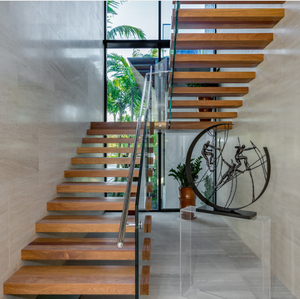 Escalera Flotante Dúplex de Diseño Industrial Estilo Moderno Prima, <span class=keywords><strong>Escalones</strong></span> de Madera y Metal Duraderos para Uso Residencial - Product Image 2