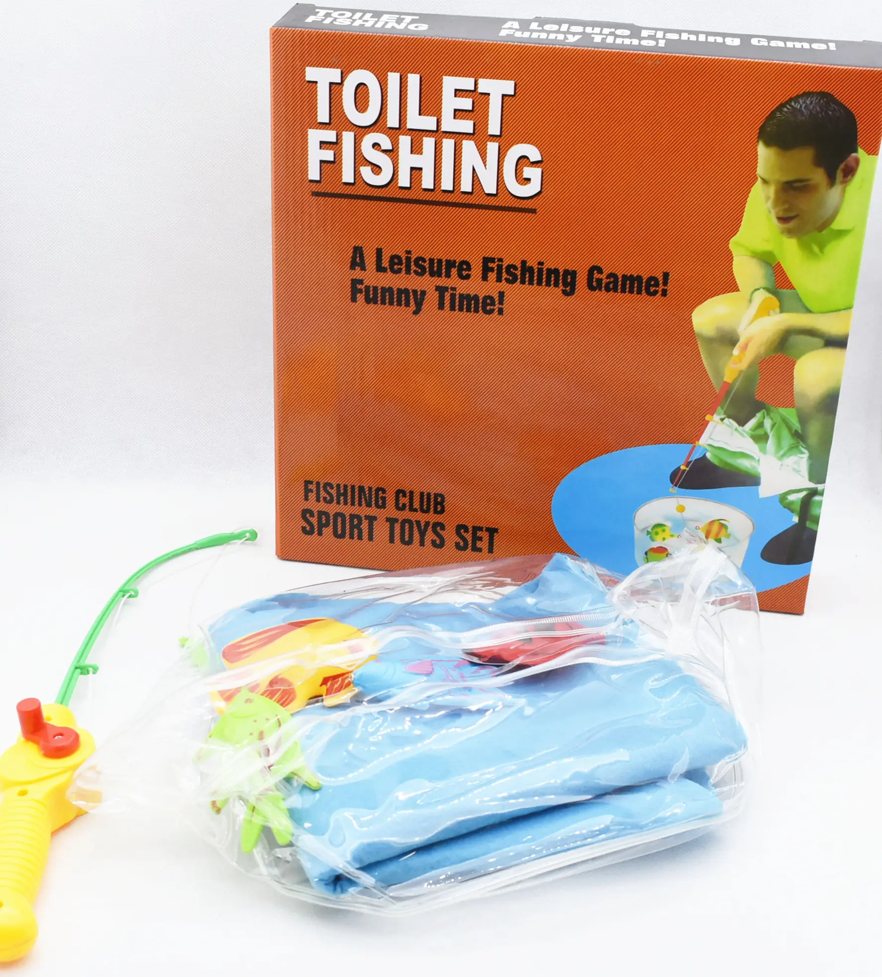 funny fish toy and toilet fishing game