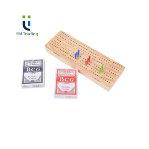 Jeu <span class=keywords><strong>de</strong></span> société classique en bois à quatre pistes et 248 trous pour le cribbage, avec <span class=keywords><strong>cartes</strong></span> à jouer et jeu multijoueur - Product Image 3