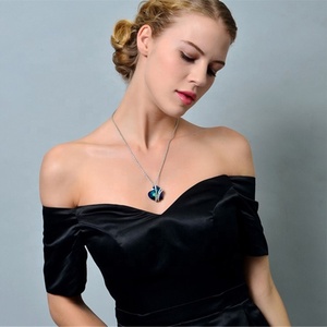 Gioielli di moda grande blu per sempre amore titanico <span class=keywords><strong>cuore</strong></span> <span class=keywords><strong>dell</strong></span>'<span class=keywords><strong>oceano</strong></span> <span class=keywords><strong>collana</strong></span> pendente di cristallo per le donne - Product Image 3