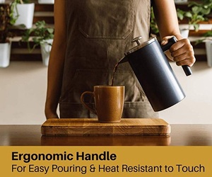 Tresun เครื่องชงกาแฟแบบฝรั่งเศส,เครื่องชงกาแฟแบบ<span class=keywords><strong>เฟ</strong></span><span class=keywords><strong>รน</strong></span>ช์เพรสพร้อมเครื่องวัดอุณหภูมิทำจากสเตนเลสสตีล - Product Image 5