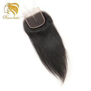 Lsy natural pre recta de cierre del cordón del pelo <span class=keywords><strong>humano</strong></span> 4by4 parte libre parte media parte superior del cordón del - Product Image 6