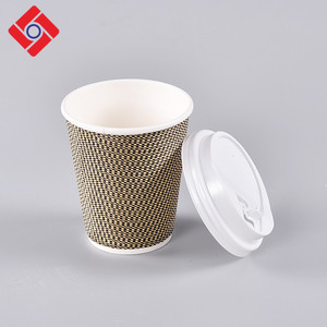 Guangzhou, China a cuadros de 12 oz bebidas de café capuchino beber de la taza de papel de impresión personalizado con tapa - Product Image 4
