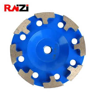 Raizi 5 inch T shape diamond disc grinding wheel for concrete