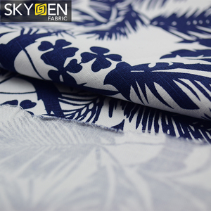 Skygen venta al por mayor 100 algodón personalizado camiseta diseño impreso hojas de <span class=keywords><strong>palma</strong></span> tropical tela - Product Image 5