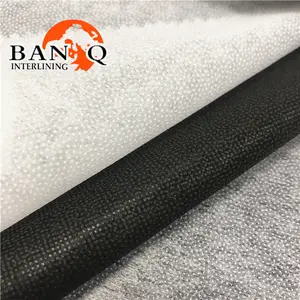 โพลีเอสเตอร์เดี่ยว-Dotดีเคลือบความร้อนBond Nonwoven Interliningเหล็กบนInterfacing Fusingผ้า (#9040)